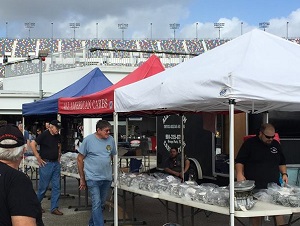 William and Joe in front of trailer.